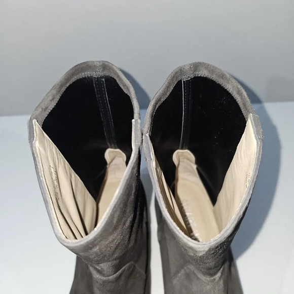 NEW Stuart Weitzman Sadie Mid Calf Boot Womens 10.5 Gray Suede Western Pull On - Picture 9 of 15